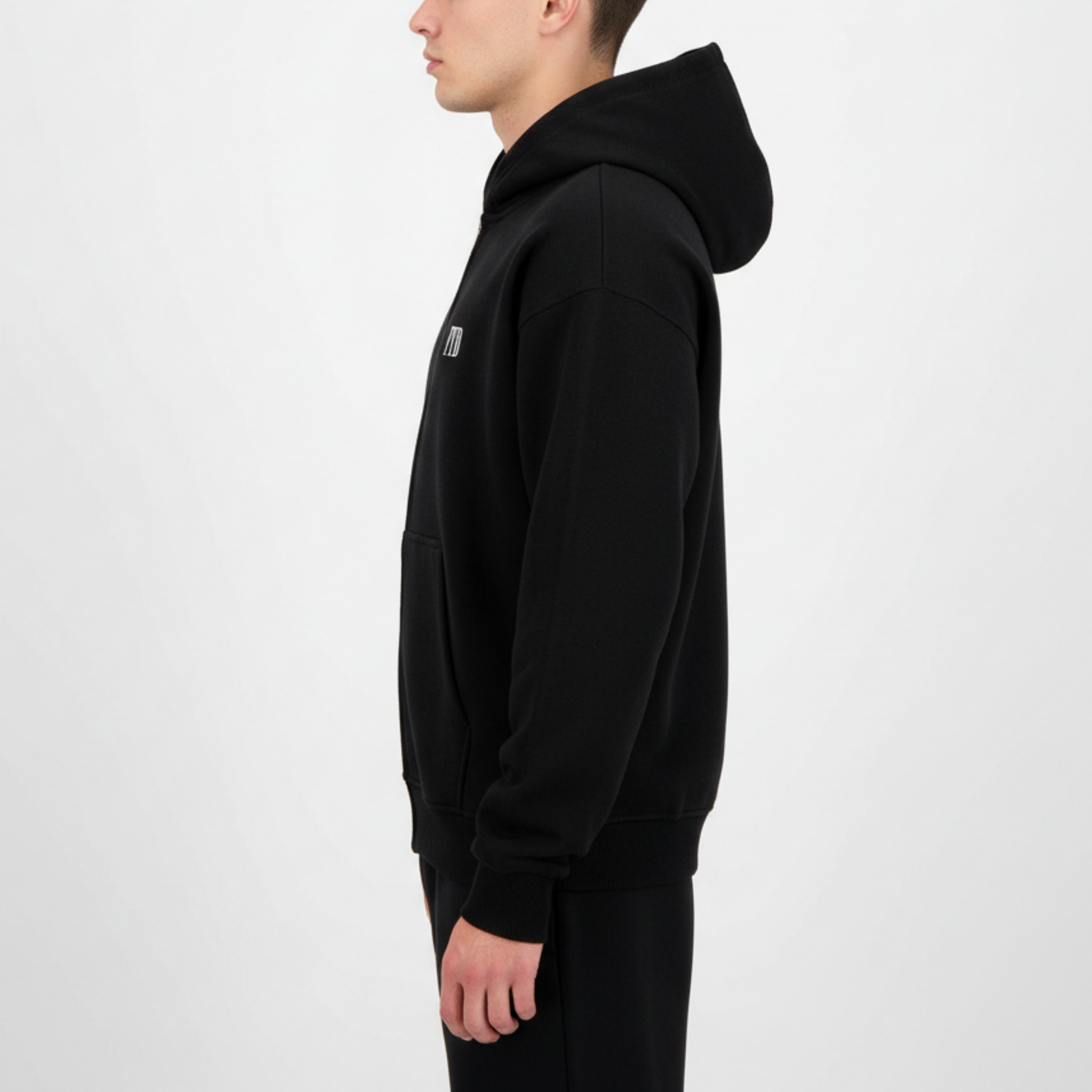 In Time Oversized Zipper Hoodie