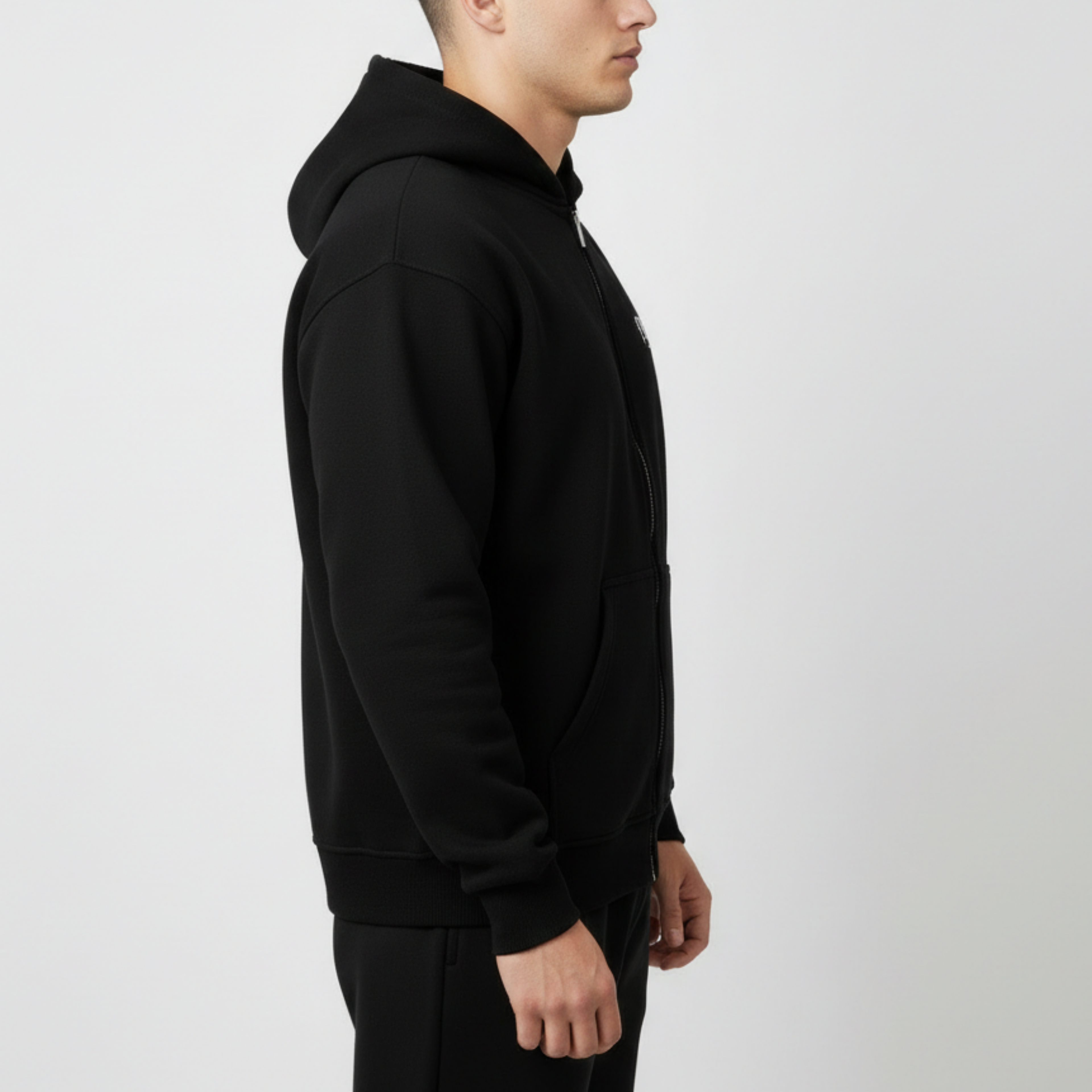 Locked in Spine Oversized Zipper Hoodie