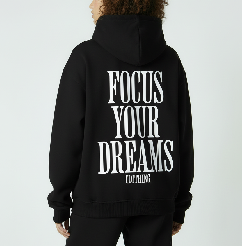 Rückansicht Focus Your Dreams Zip-Hoodie